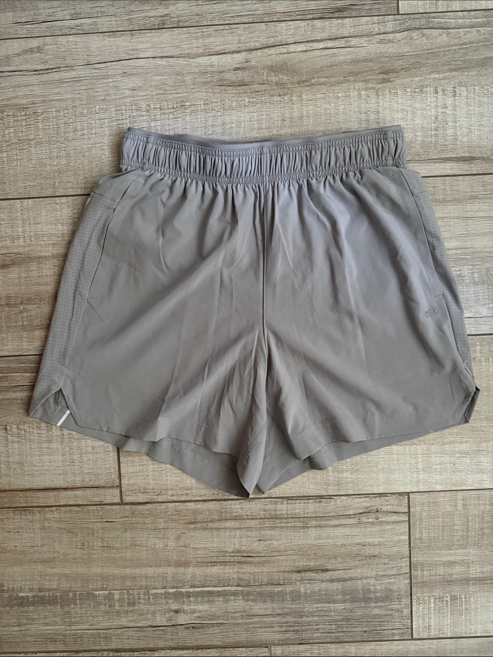 DSG Gray Men's Athletic Shorts with Elastic Waist Built In Liner 5” Inseam